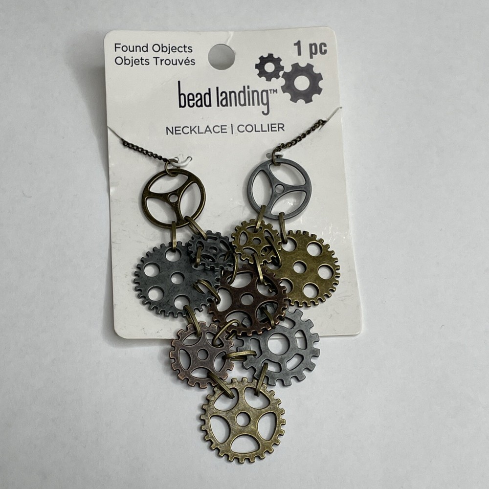 Steampunk Gears Necklace Bead Landing New Nickel Free