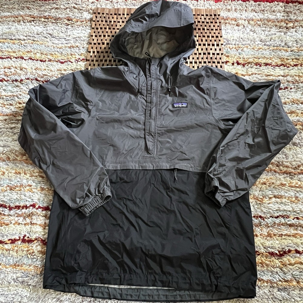 Patagonia Torrentshell H2No 1/4 Zip Shell Jacket Coat Forge Grey Black Medium M
