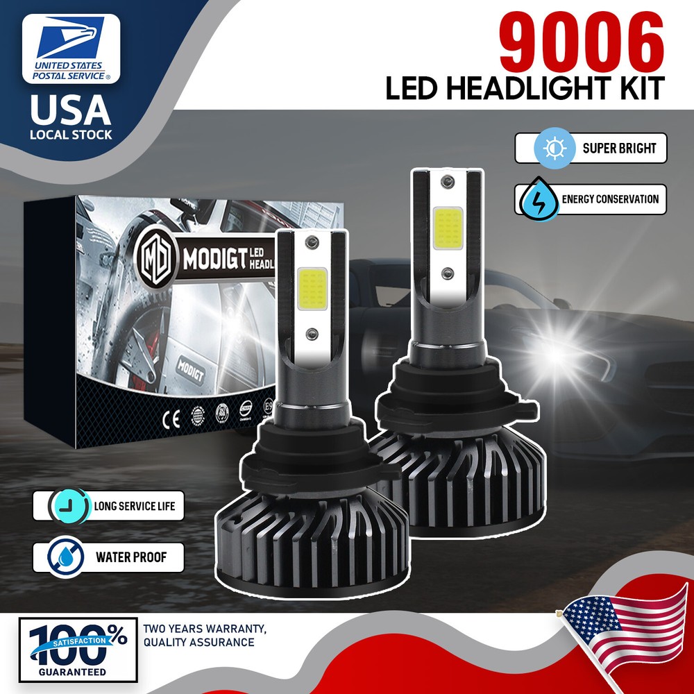 9006 HB4 LED Headlight Bulbs Super Bright 240W 30000LM High Low Beam Pair