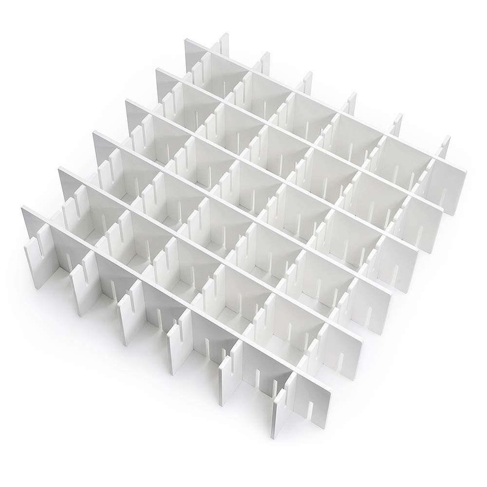 20PCS Large DIY Drawer Dividers 18.5”x3.54 Wooden Plastic Grid Drawer Storage...