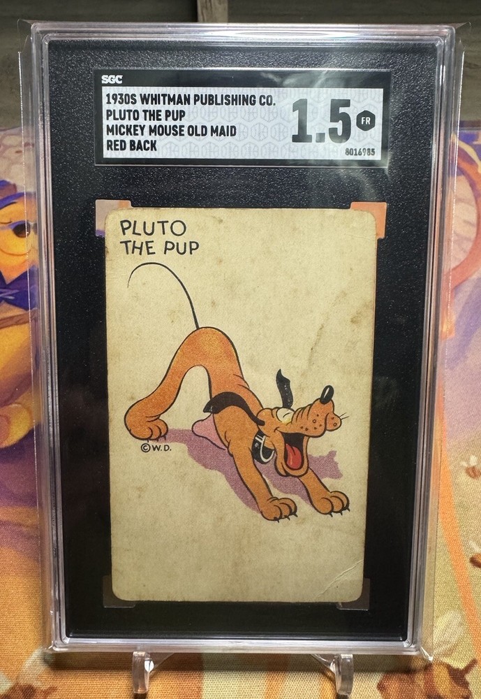 1930 1935 SGC 1.5 Pluto The Pup Whitman Disney Mickey Mouse Old Maid Card Pop 1