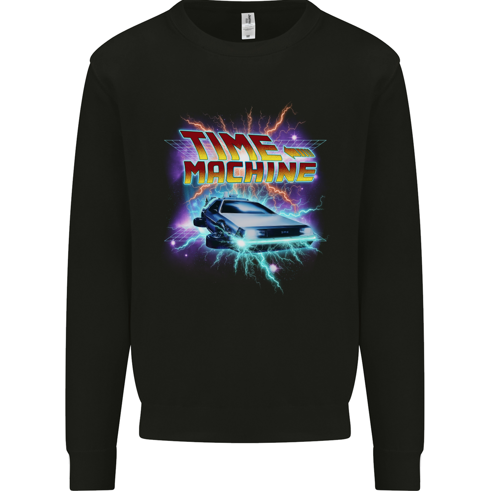 Time Travel Machine Funny 80s Movie Mens Sweatshirt Jumper