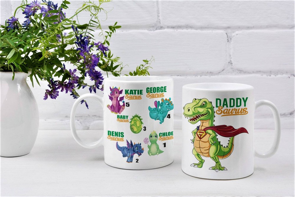 Personalised Fathers Day Mug Gift Dad Birthday New Born
