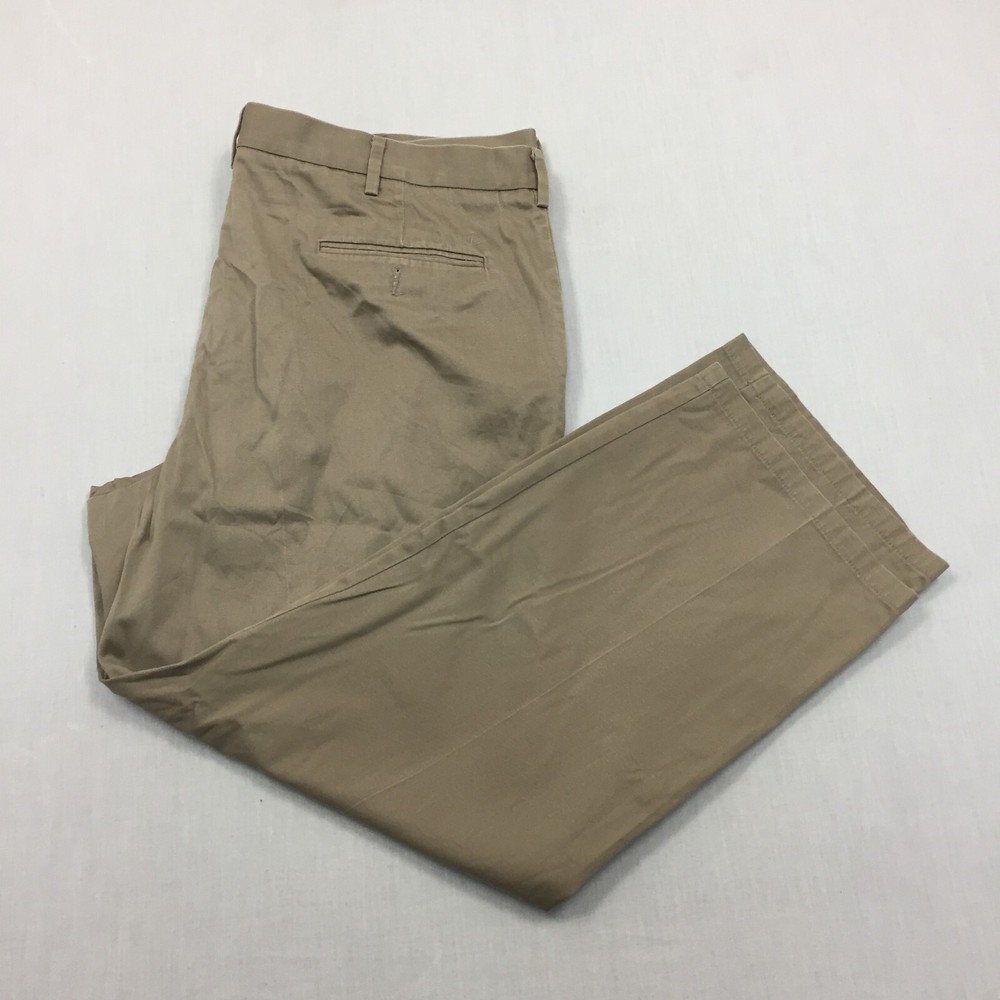Dockers Chino Trousers Cotton Pants Straight Fit Mens Size 42W 30L Beige