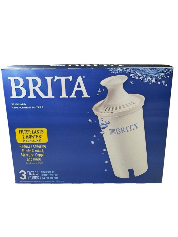 Brita Standard Replacement Water Filters 3 Pack 35503 OB03 Pitcher Genuine
