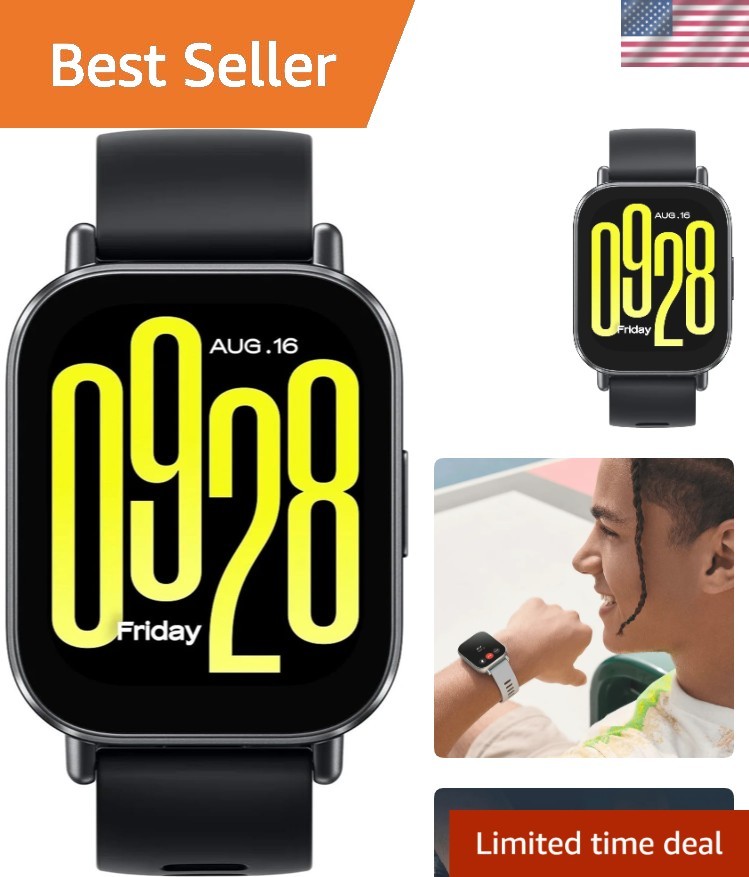 Redmi Watch 5 Active Midnight Black - Waterproof Smartwatch for Fitness Tracking