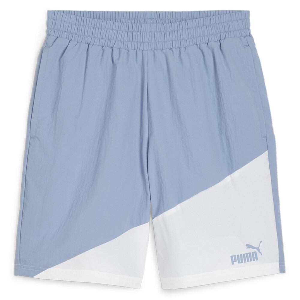 Puma Power Colorblock Woven 8 Inch Shorts Mens Blue Casual Athletic Bottoms 6797