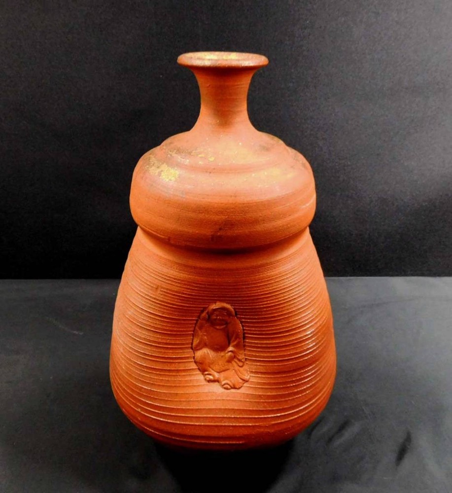 Bizen Doll Sake Bottle Edo Period Antique Good Condition 23cm Tall