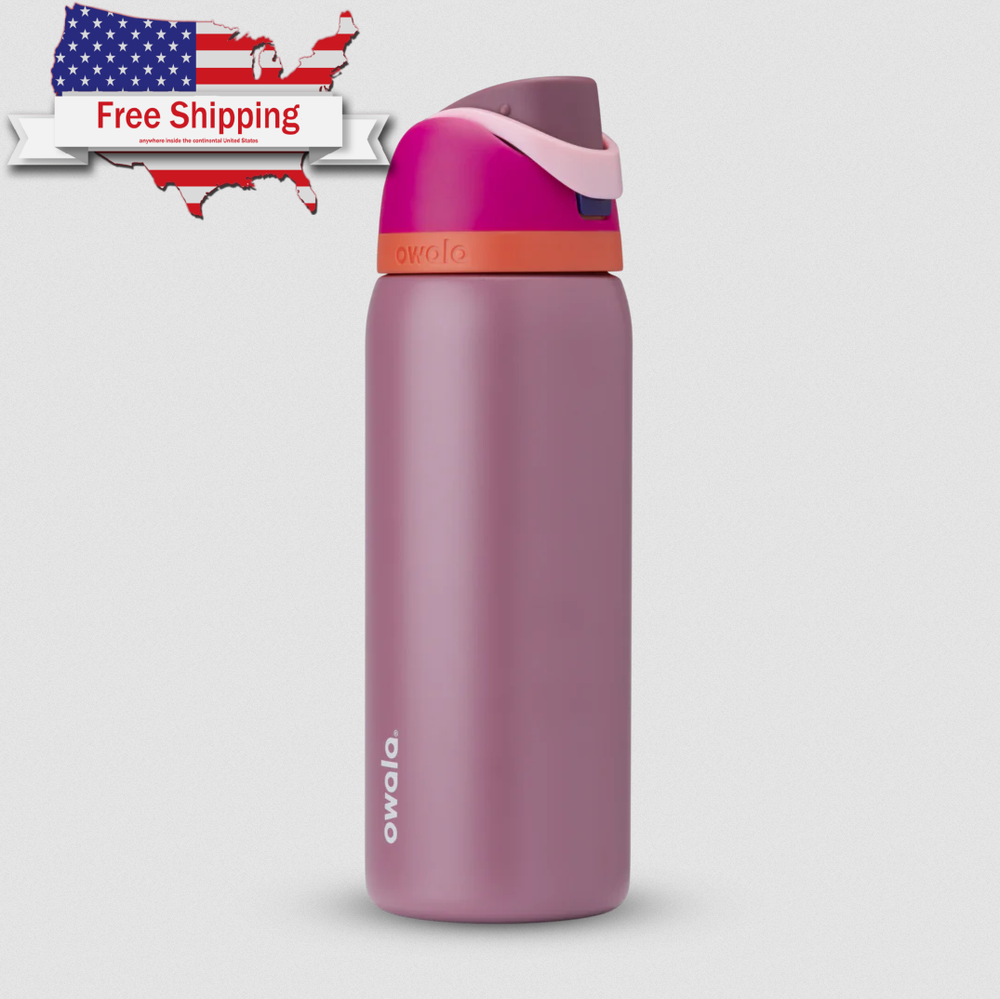 Owala FreeSip Stainless Steel Insulated Water Bottle, 32oz, Crown Jewel.