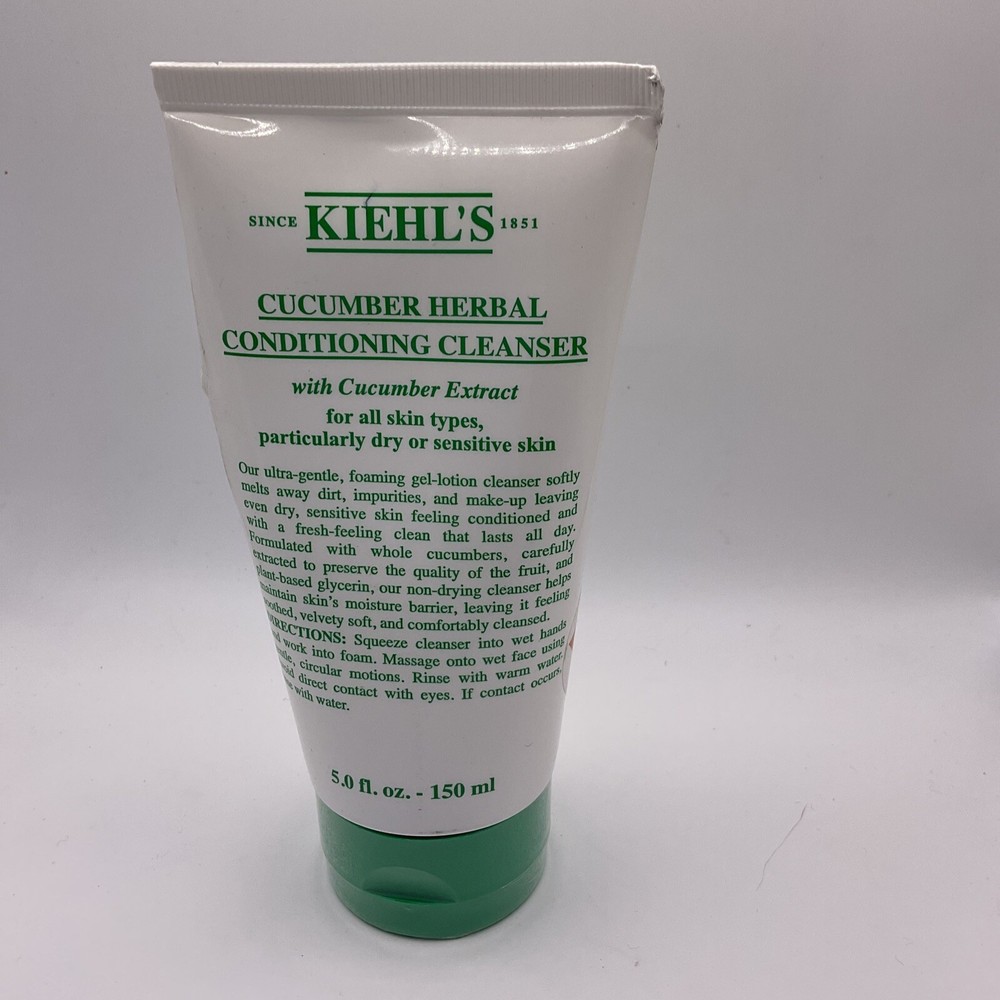 KIEHL'S CUCUMBER HERBAL CONDITIONING CLEANSER NEW SEALED 5oz/150ml