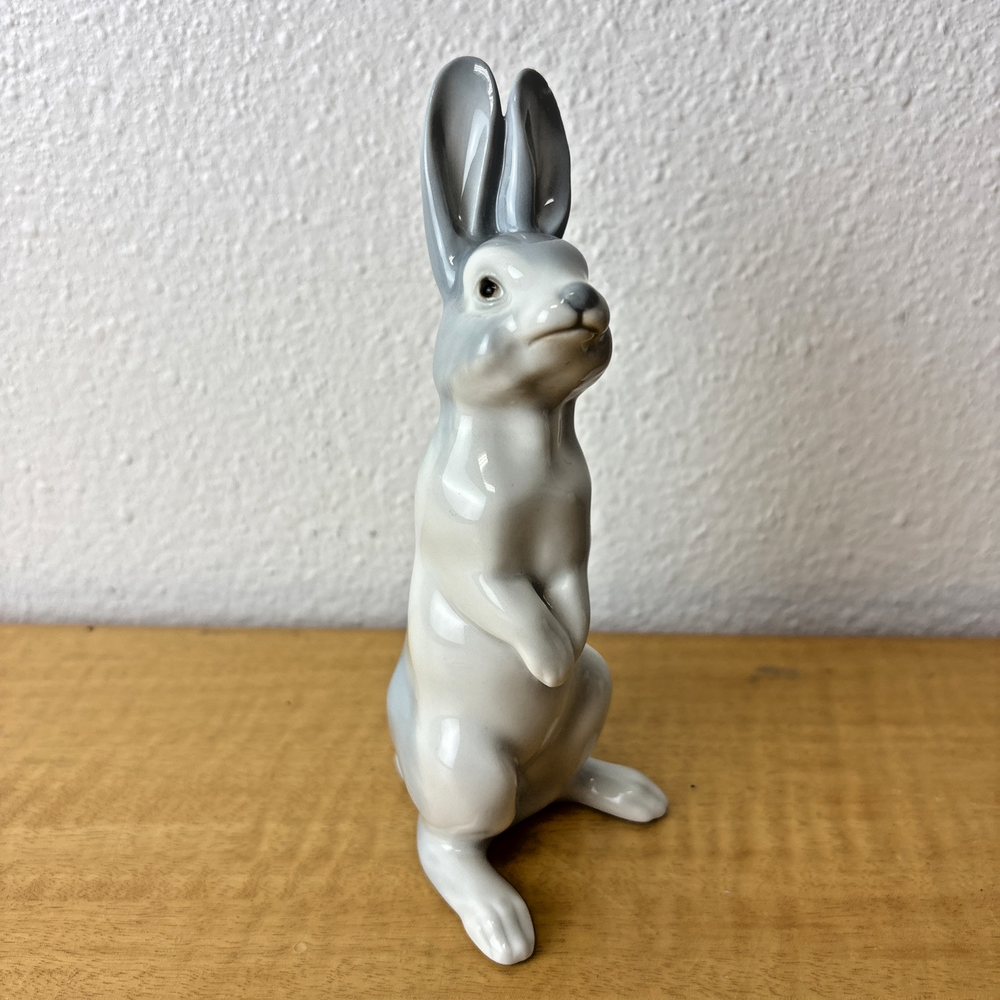 VERY RARE Zaphir Lladro Figurine - Standing Bunny Rabbit with Ears Up Easter