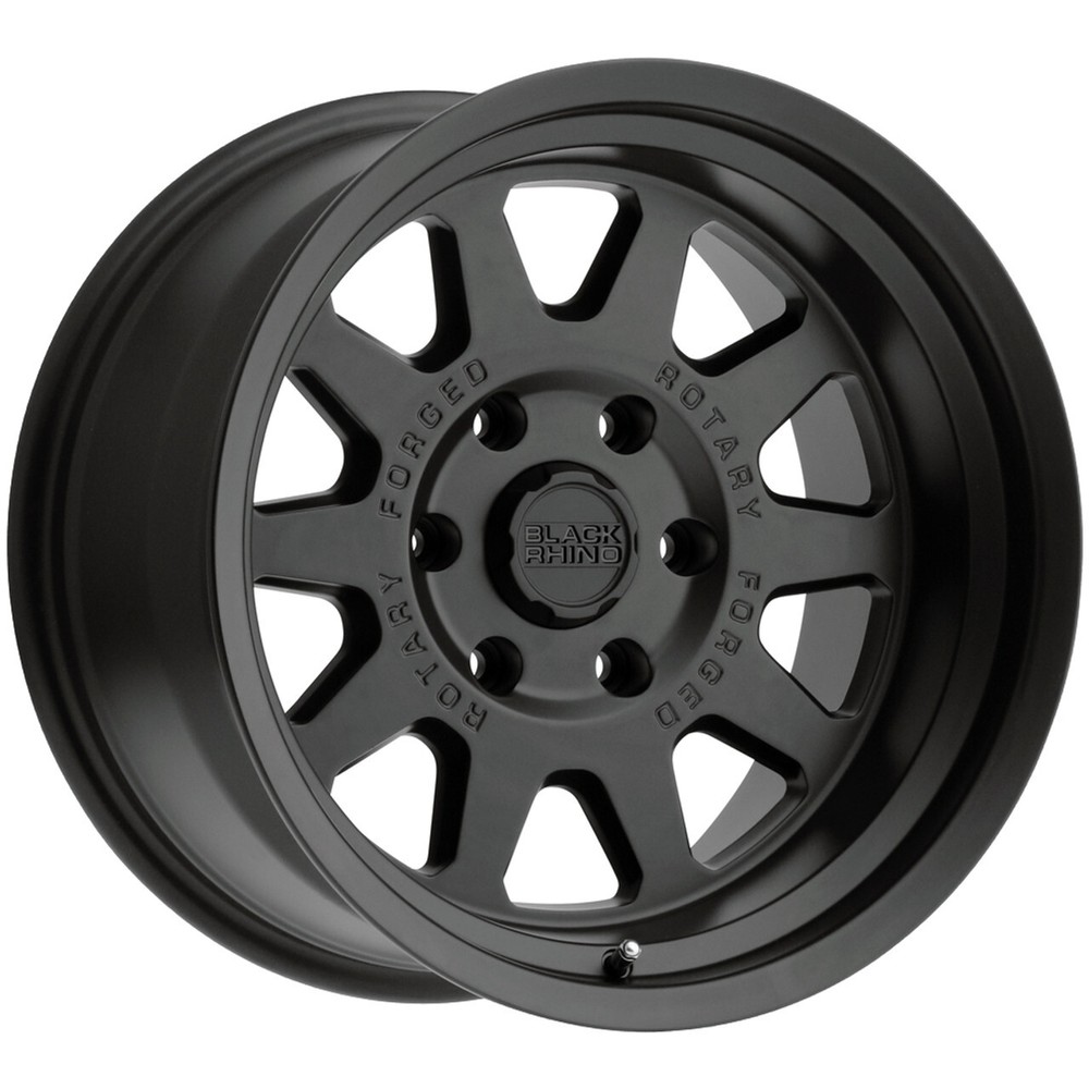 17x9.5 -18 Matte Black Rhino Stadium Wheels Set of 4 - 5x5.0 Bolt Pattern