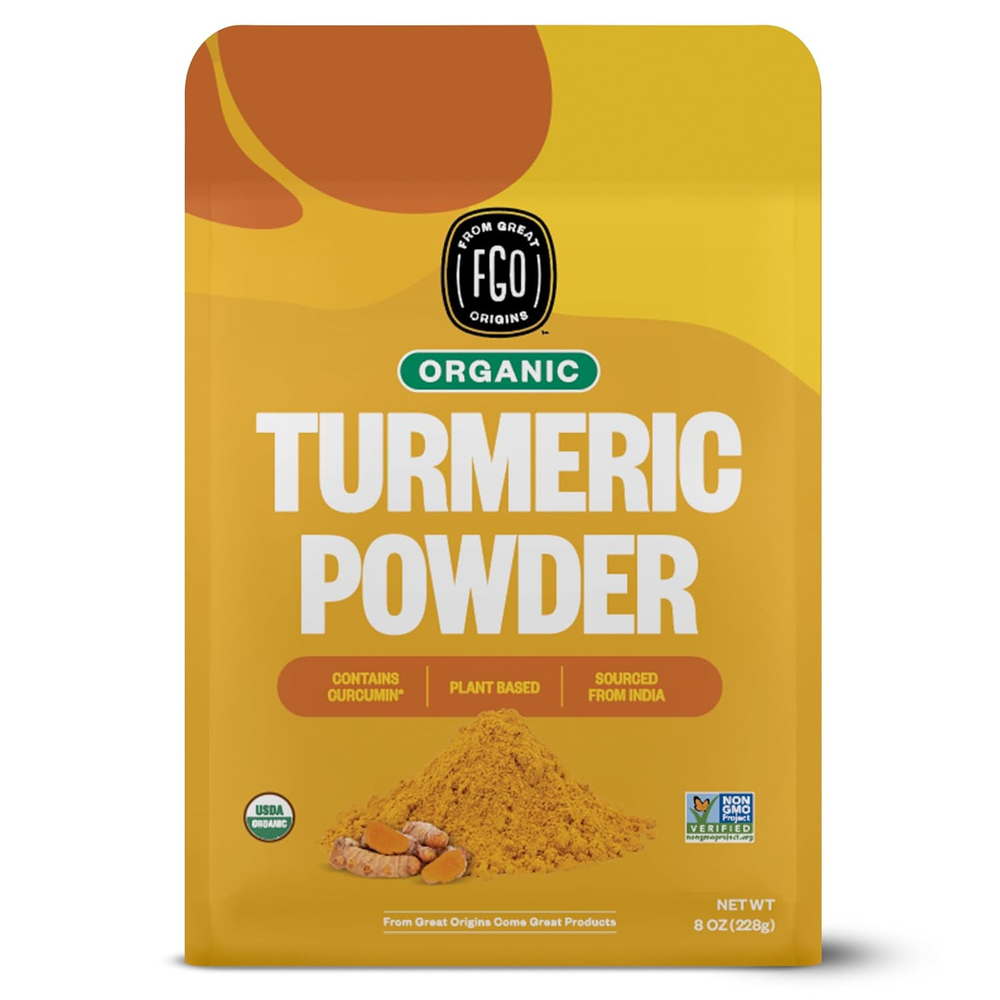 Organic Turmeric Powder with Curcumin 8oz USDA Certified Resealable Pouch