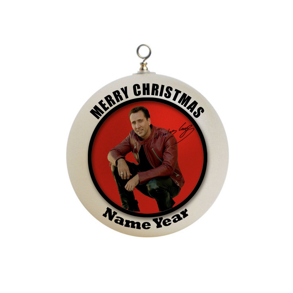 Personalized Nicolas Cage With Printed Autograph  Ornament 5