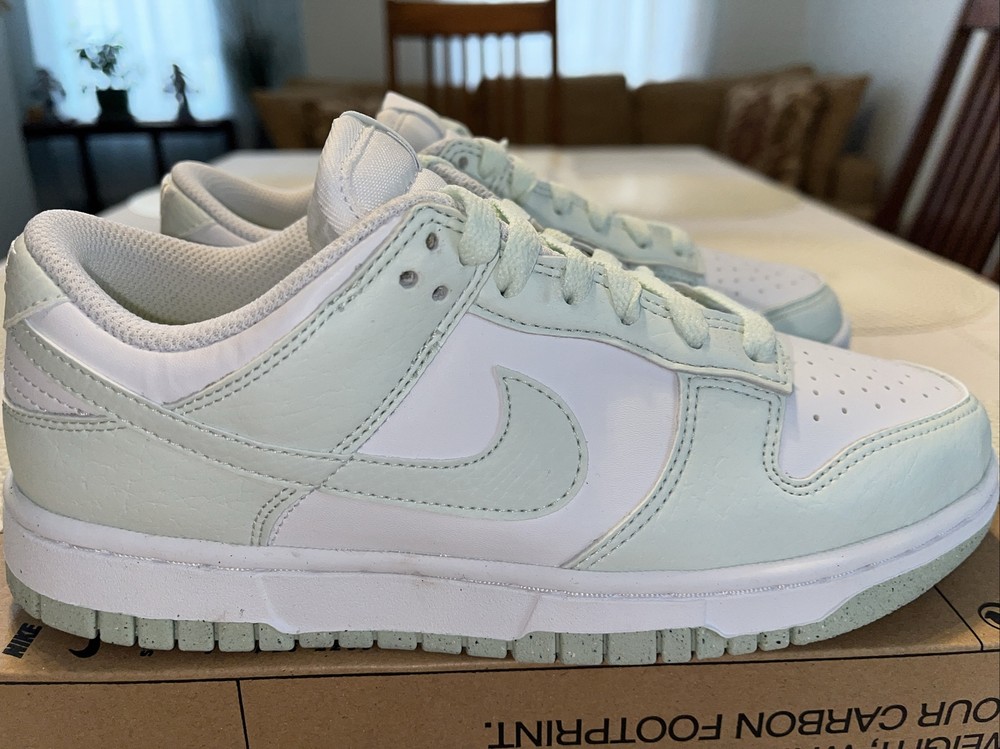 Nike Dunk Low Next Nature White Mint Green DN1431-102 Women's Size 6.5 NoLid