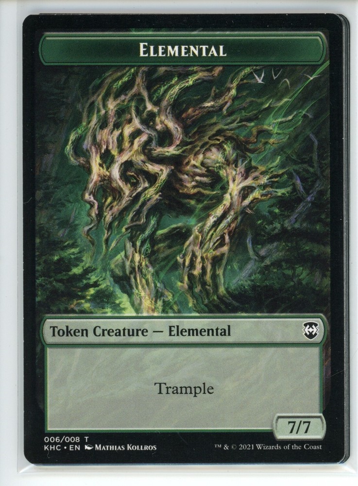 ELEMENTAL // ELF WARRIOR DOUBLE-SIDED T Kaldheim Commander #6//15 KHC(NM+)(MTG)-image