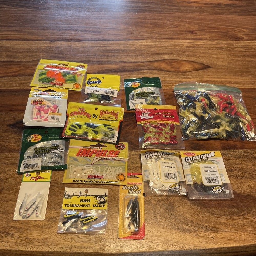 Fishing Panfish Crappie Soft Plastic Lot. Powerbait. Northland. Bass Pro.