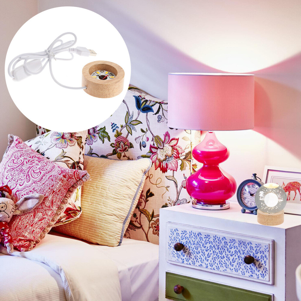 Outdoor LED Strip Lights Bulb with Crystal Sphere Display Base for Indoor and Outdoor Use