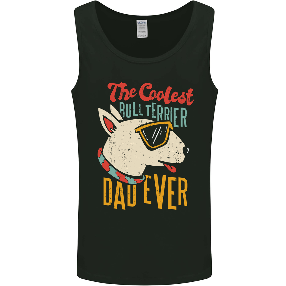 Bull Terrier Dad Funny Fathers Day Dog Mens Vest Tank Top
