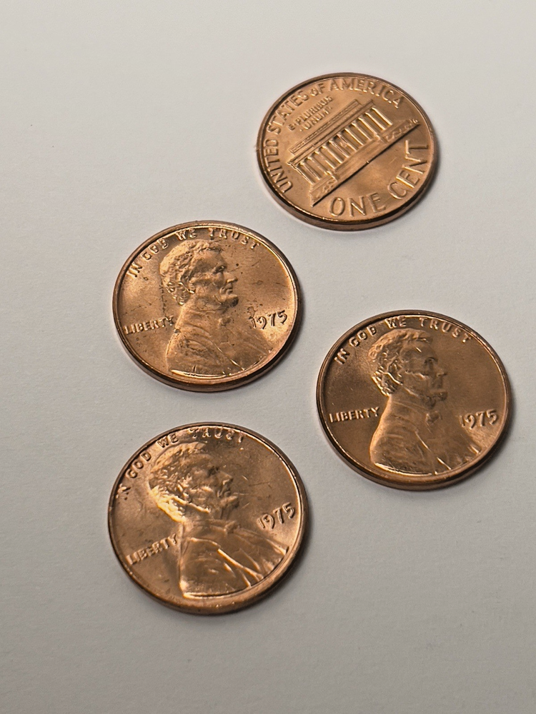 1975 Lincoln Memorial Penny AU Condition from Philadelphia BU Roll