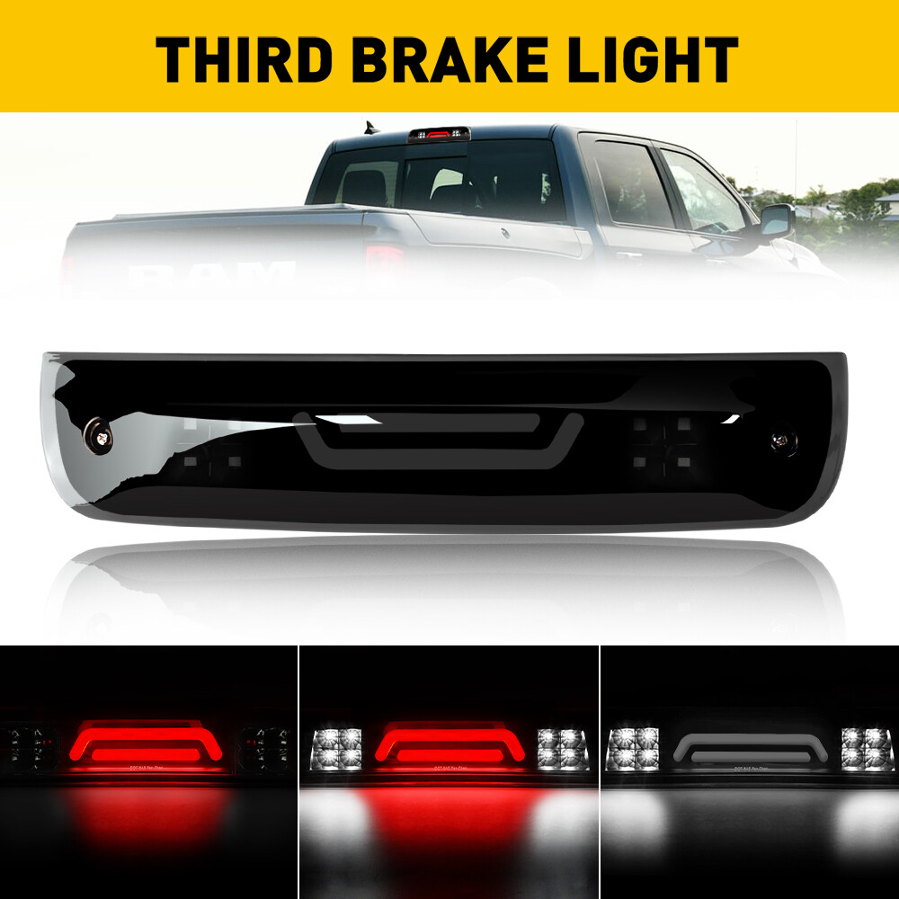 For Dodge Ram 1500 2500 2009-2018 Red Tube LED Smoke Third Brake Light Cargo EPS
