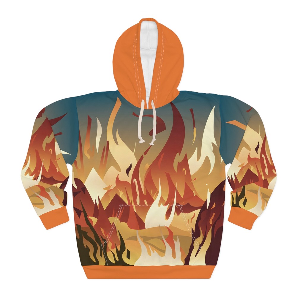 Ethereal Embers All Over Print Pullover Hoodie Outdoor Travel Apparel Unisex