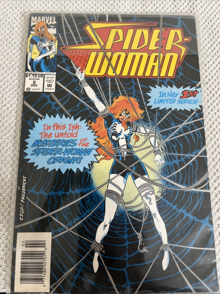Spider Woman #2 Marvel Comics 1993 Spider Web Bondage Cover NM DIRECT ED.