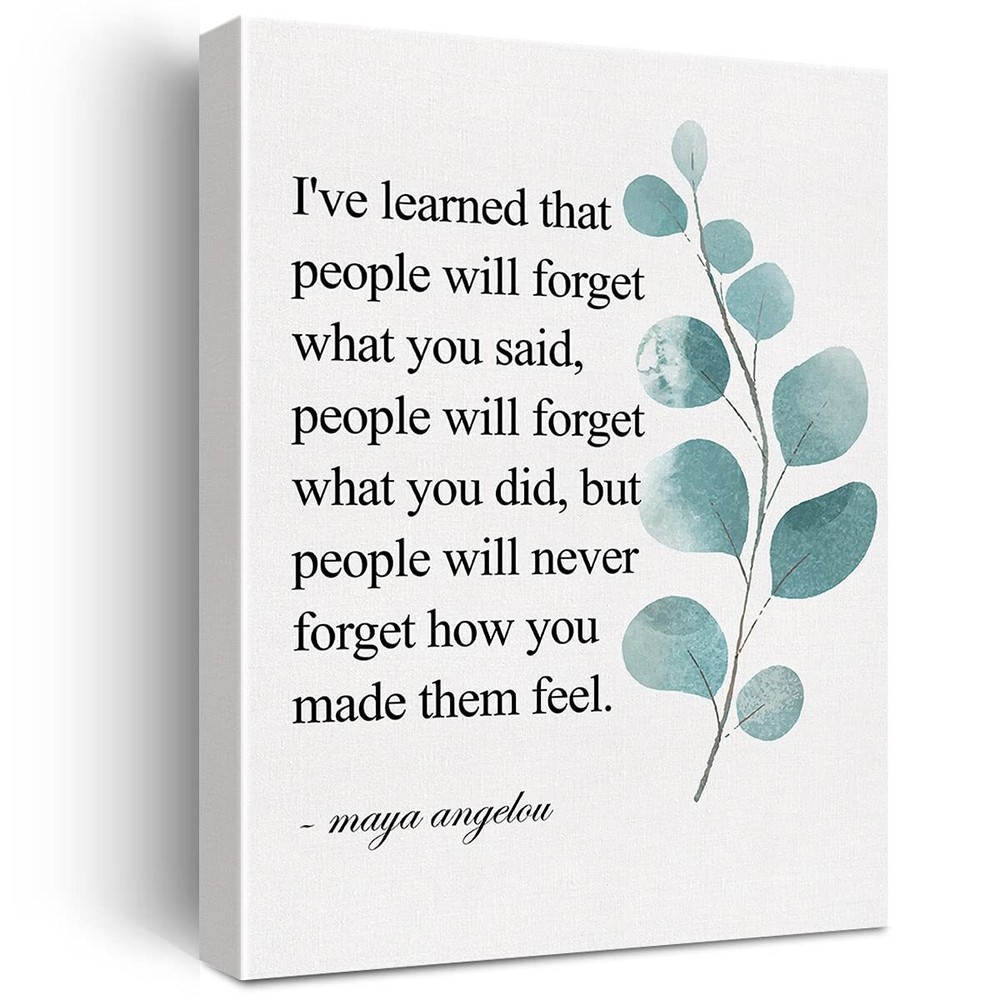 Inspirational Canvas Wall Art Motivational I've Learned That People Will Neve...