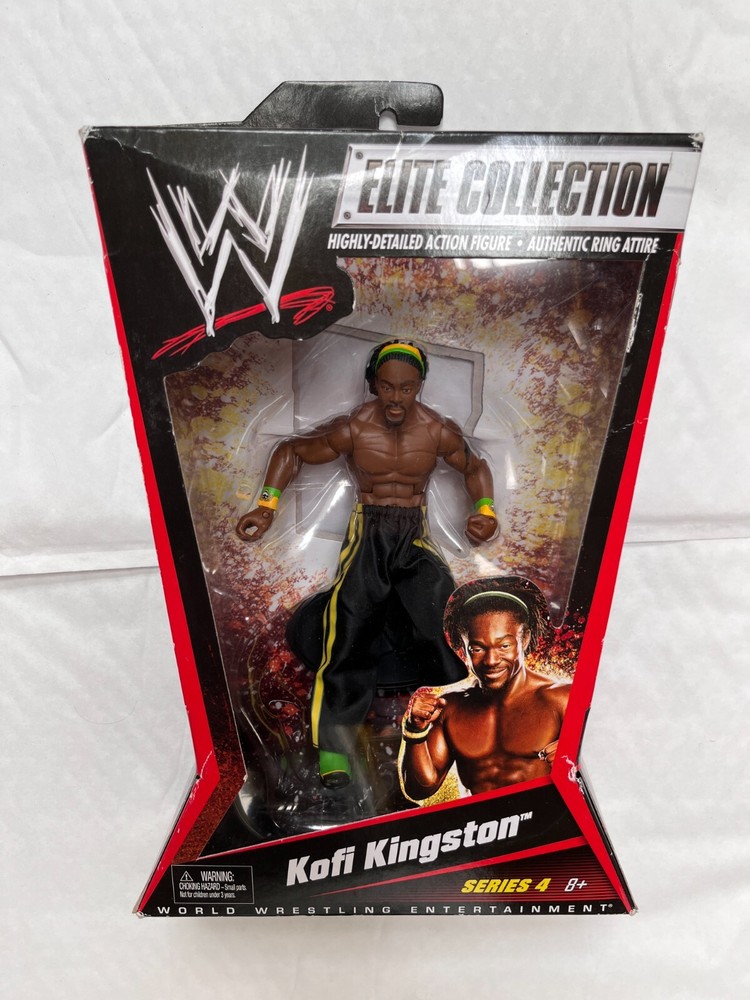 BNIB WWE KOFI KINGSTON MATTEL ELITE COLLECTION SERIES 4 WRESTLING ACTION FIGURE