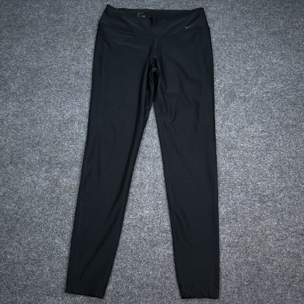 Nike Dri-Fit Leggings Womens Size Medium Black Compression Sportswear Athletic