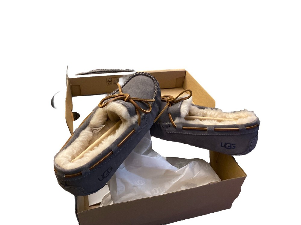 UGGS Women's Shoes  DAKOTA Suede Indoor/Outdoor Moccasin Slippers 1107949 PEWTER