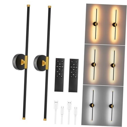 Battery Operated Wall Sconces Set of 2, 31.5