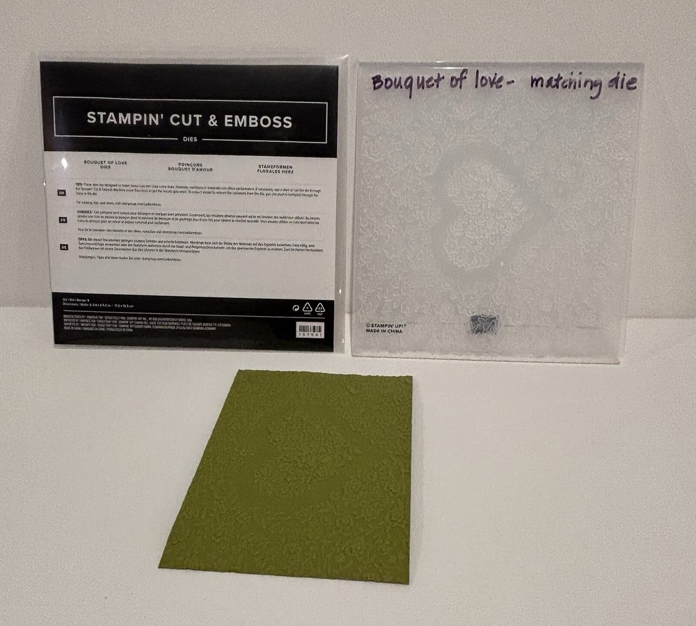 Stampin’ Up Bouquet Of love Dies with Embossing Folder