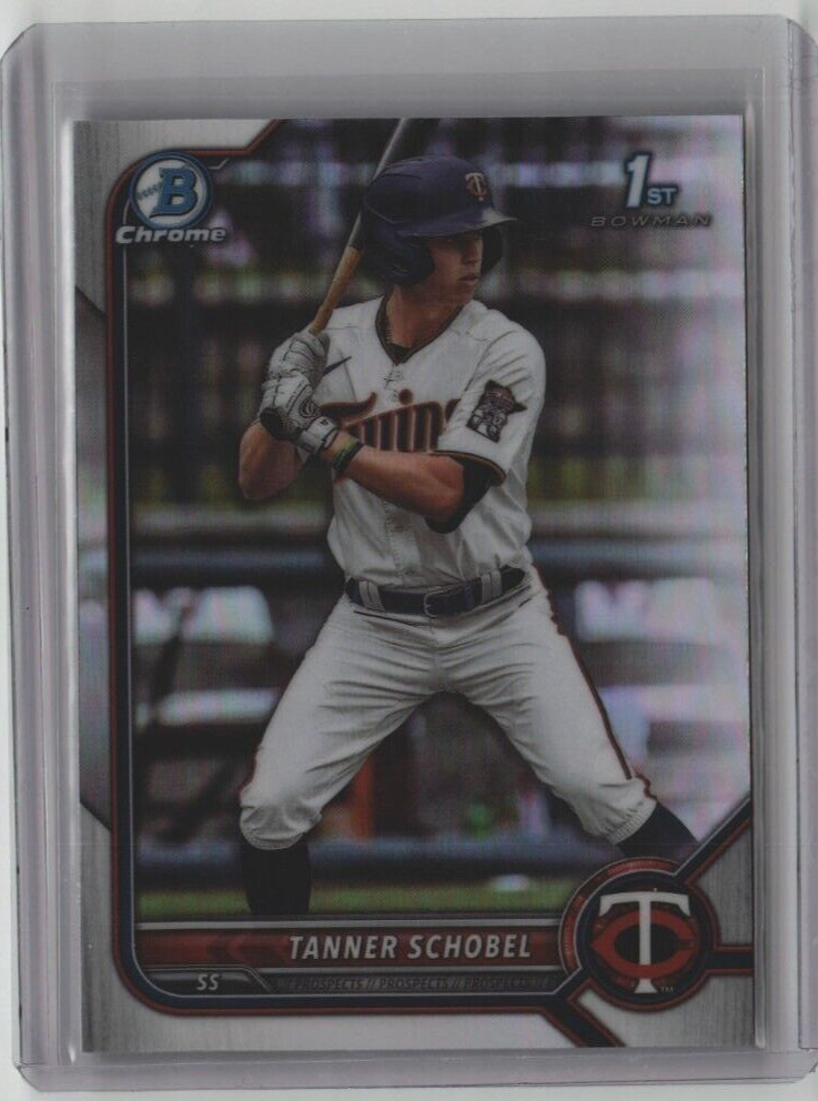 TANNER SCHOBEL ROOKIE BOWMAN CHROME 1st BDC-28 2022 MLB MINN TWINS FREE SHIPPING