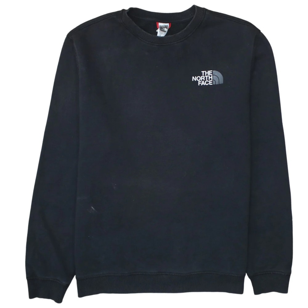 The North Face Black Sweatshirt Men's XLarge Printed Chest Back Logo Crewneck