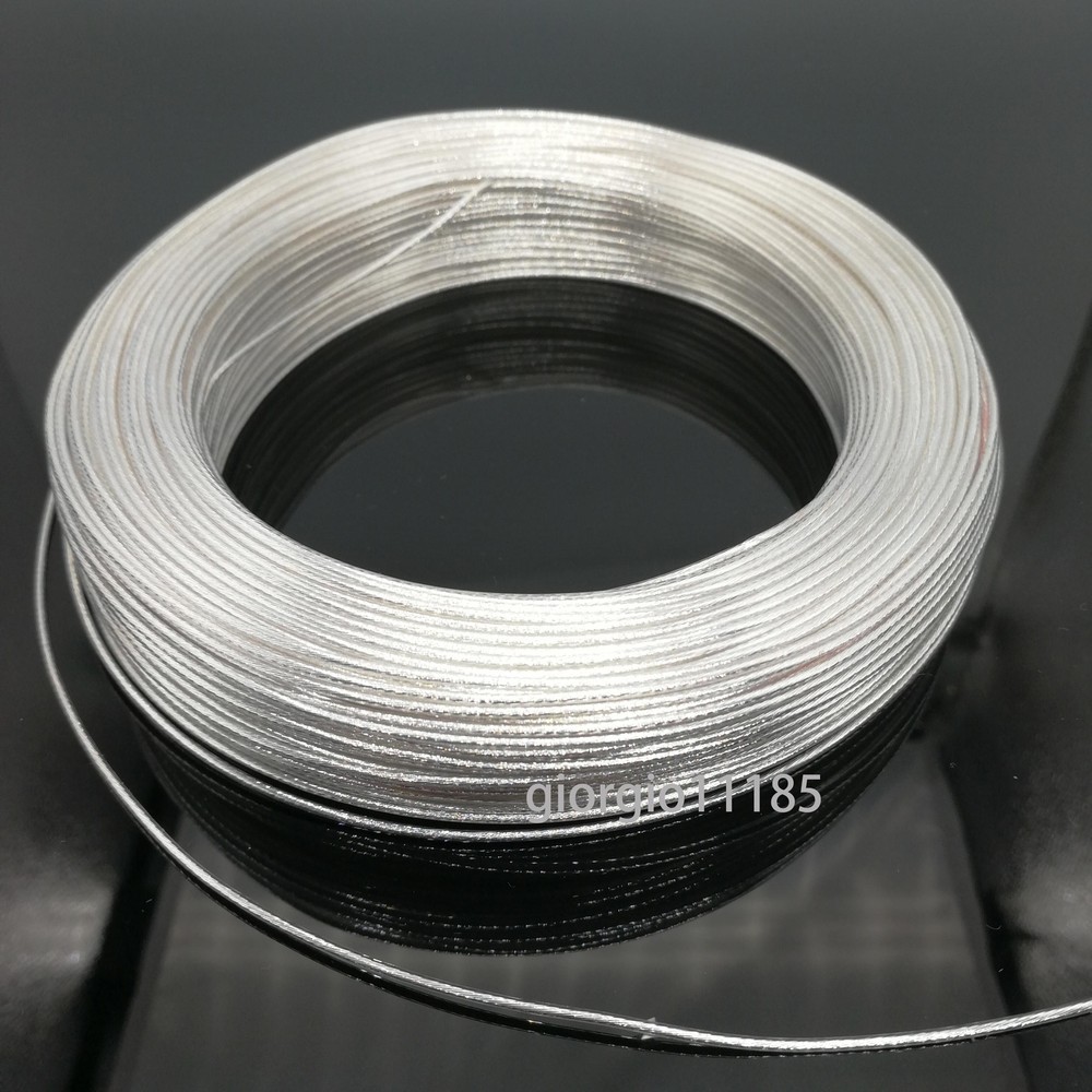 20 Feet 14 AWG High Temperature Polytetrafluoroethylene PTFE Silver Plated Wire