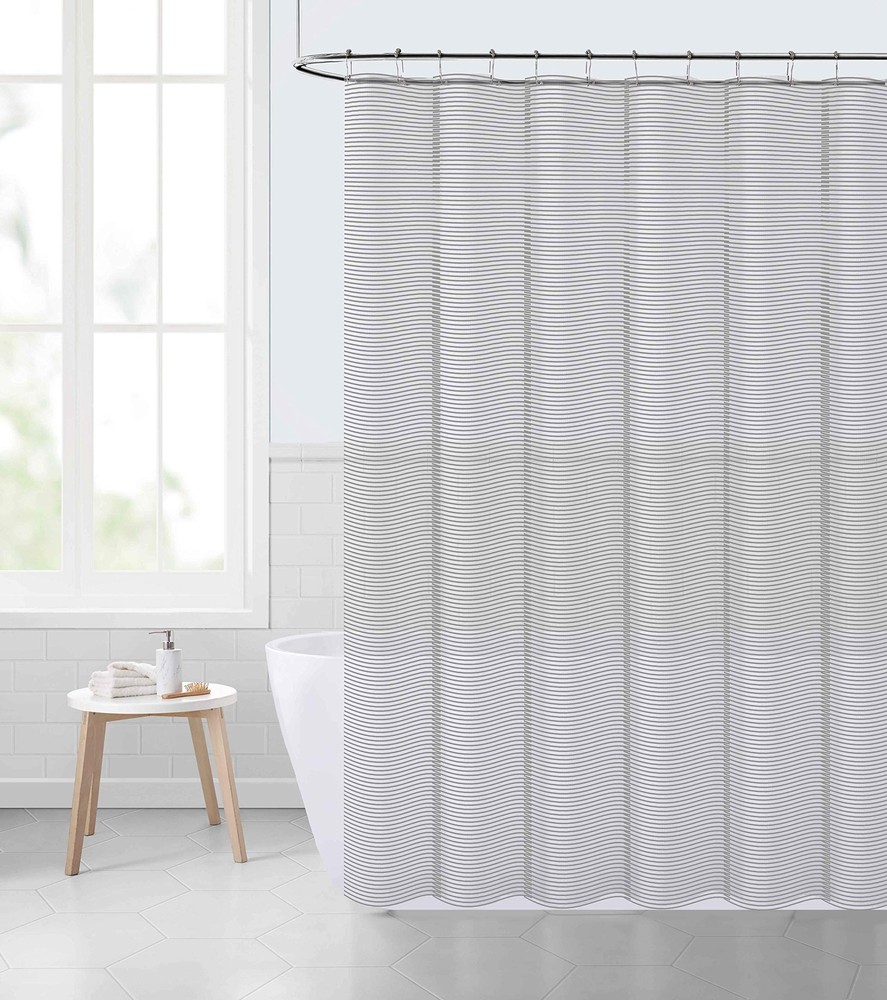| Rylan Collection Modern Heavyweight Bathroom Shower Curtain-Chic Stylish St...