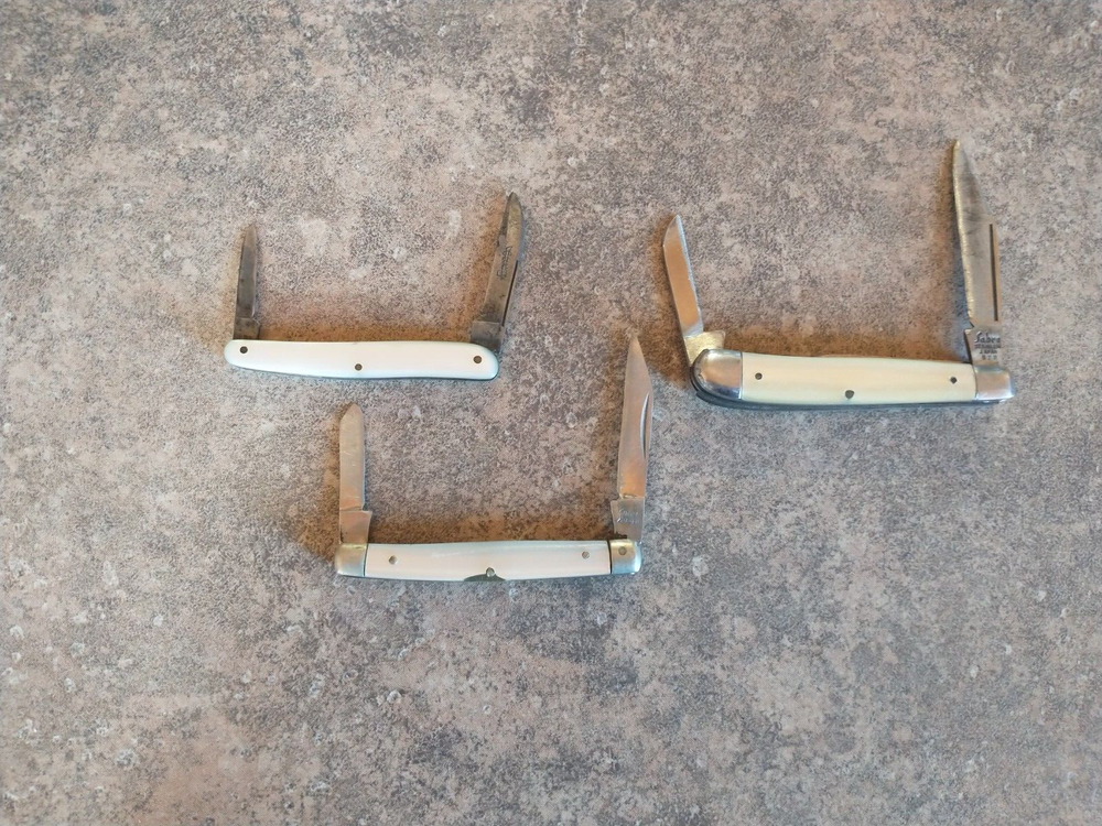 Lot of 3 Barlow Sabre Pocket Knives Folding Blades