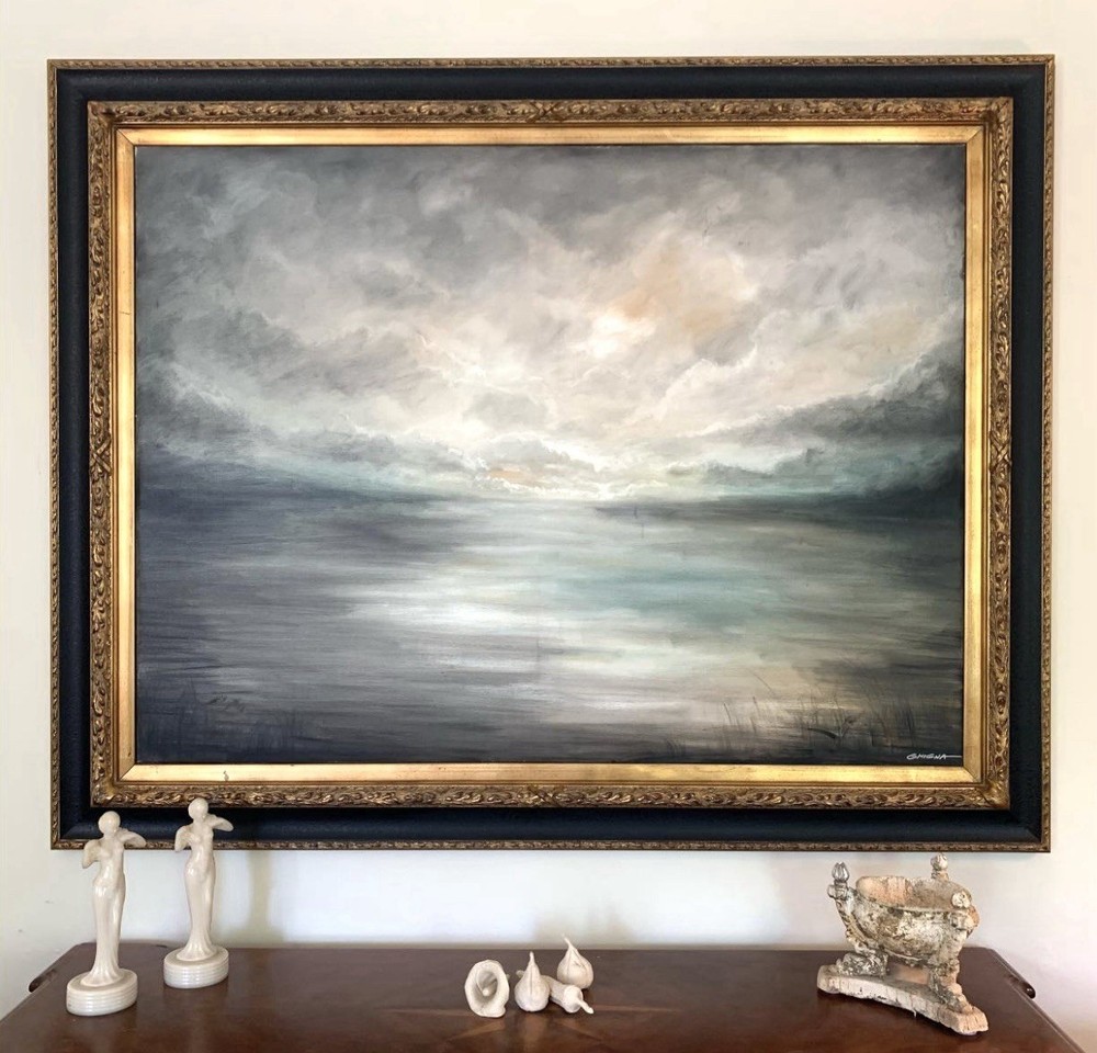 Framed Original Oil Painting on Canvas “Serenity” 36x48” Fine Art by Chip Ghigna