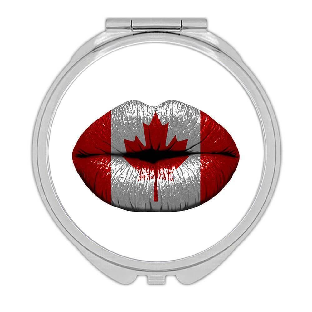 Canadian Flag Compact Mirror - Patriotic Gift for Women & Expats