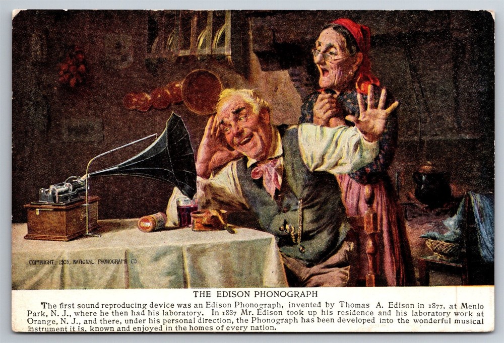 The Edison Phonograph Mento Park NJ Illustrated Laboratory C1910s Postcard Y15