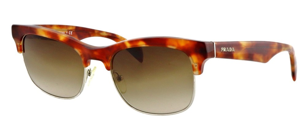 Prada SPR11P Havana 54mm Honey Brown Sunglasses Unisex Made in Italy