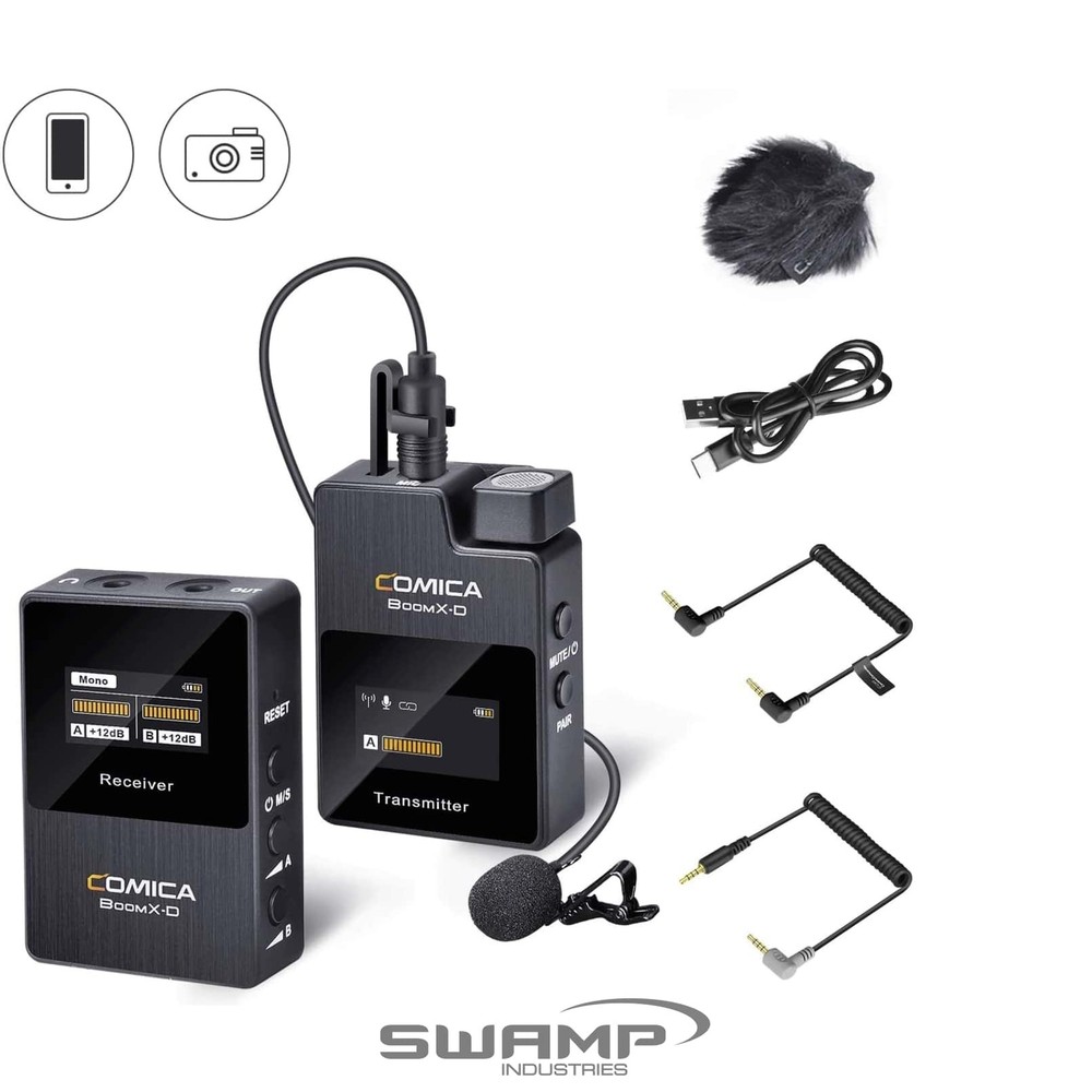 COMICA BoomX-D1 Digital Wireless Microphone System for Smartphone and Cameras