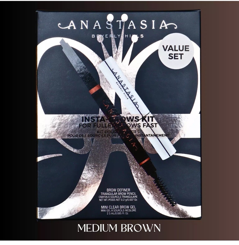 Anastasia B.H. Insta-Brows Kit Medium Brown Brow Definer & Mini Gel