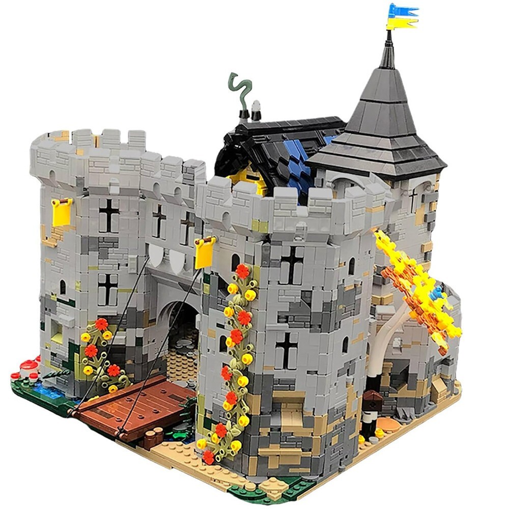 MOC Remake 6074 Medieval Fortress Castle Keep Outpost Model 5812 PCS