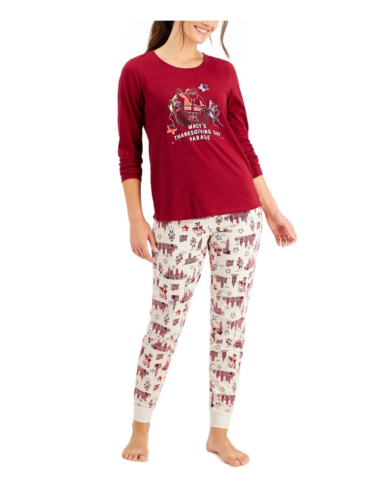 Cozy White Long Sleeve Family Pajama Set with Elastic Band