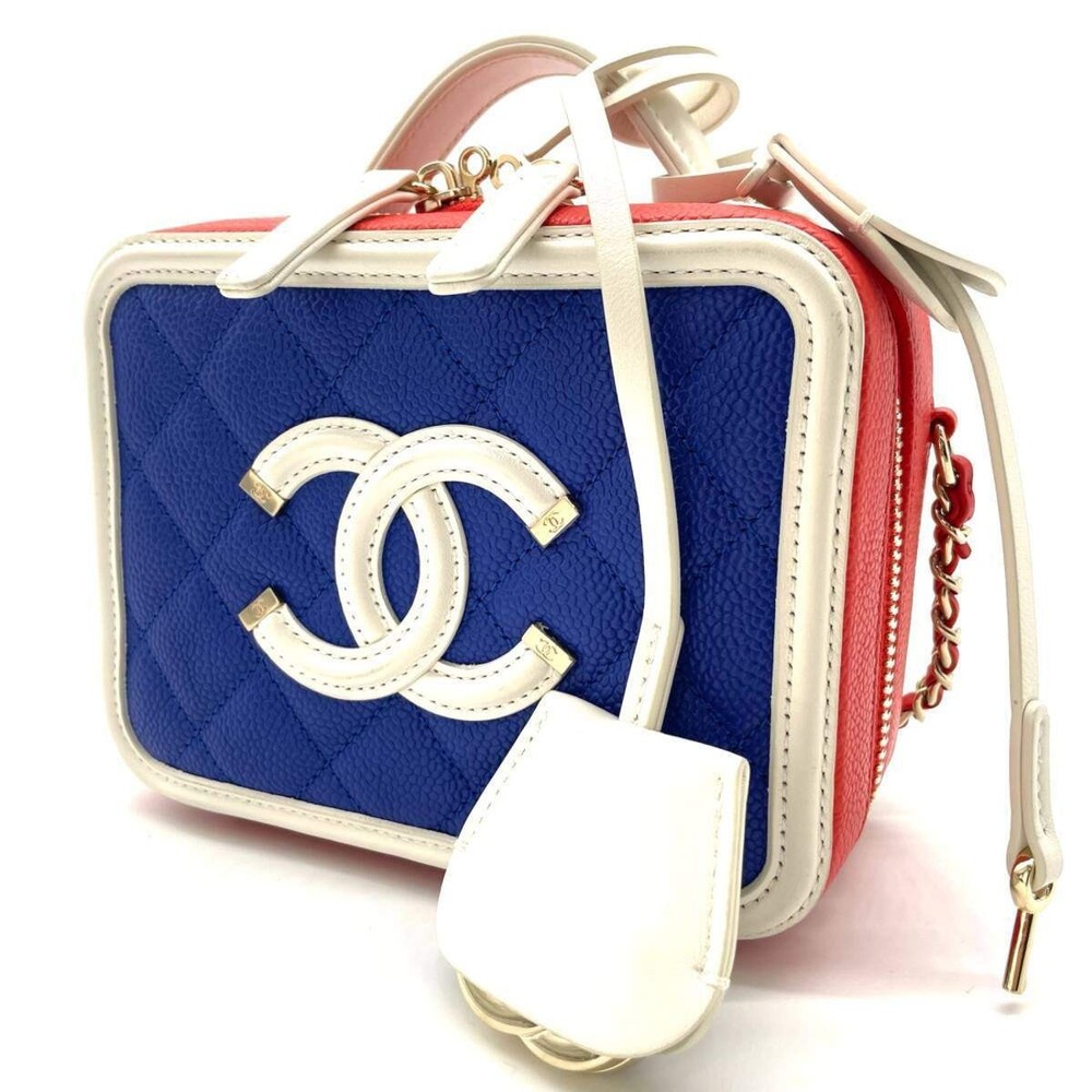 CHANEL CC Filigree Vanity Mini Shoulder Bag Sport Figure