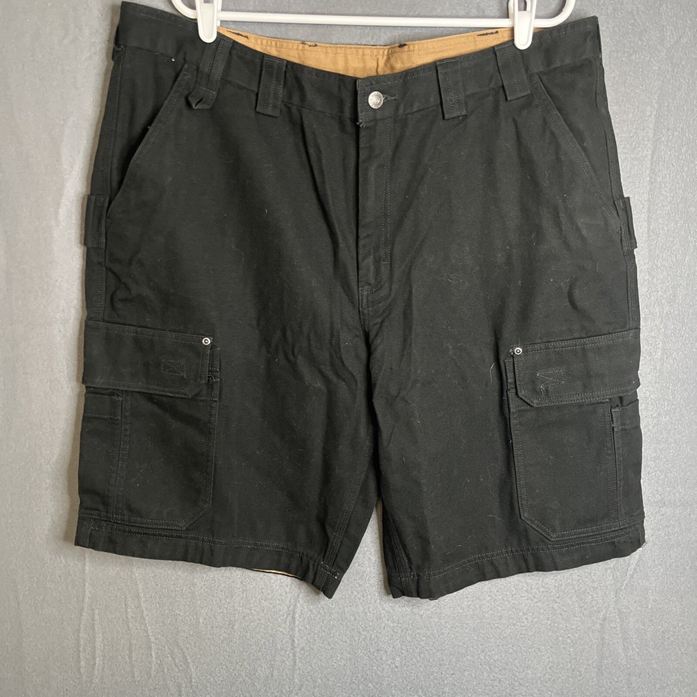 Duluth Trading Co Shorts Mens 42 Black  Carpenter Casual Pockets Outdoor Canvas