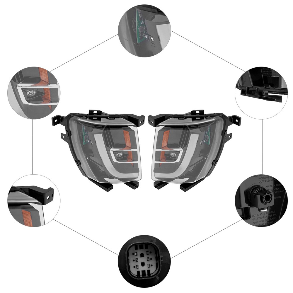 Left and Right Side LED Fog Lighs For 2016-2020 Tesla Model X Fog Lamps