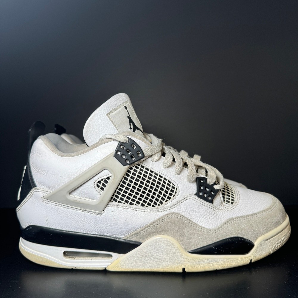 Size 11.5 - Nike Air Jordan 4 Retro Military Black Men's Shoes - Ships Now